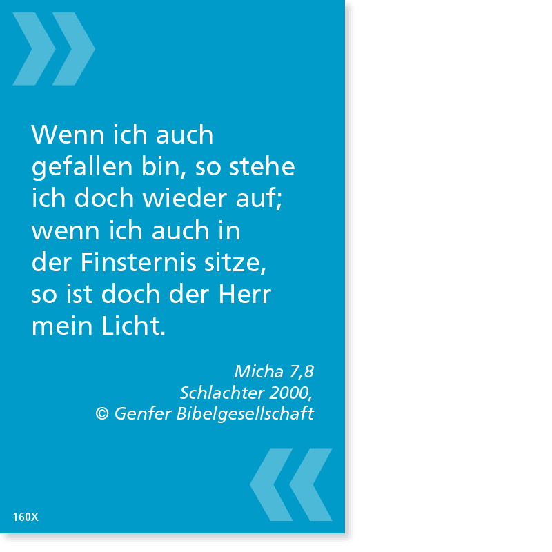BibelCard ­– Bibelvers auf buntem Kärtchen