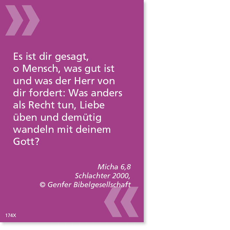 BibelCard ­– Bibelvers auf buntem Kärtchen