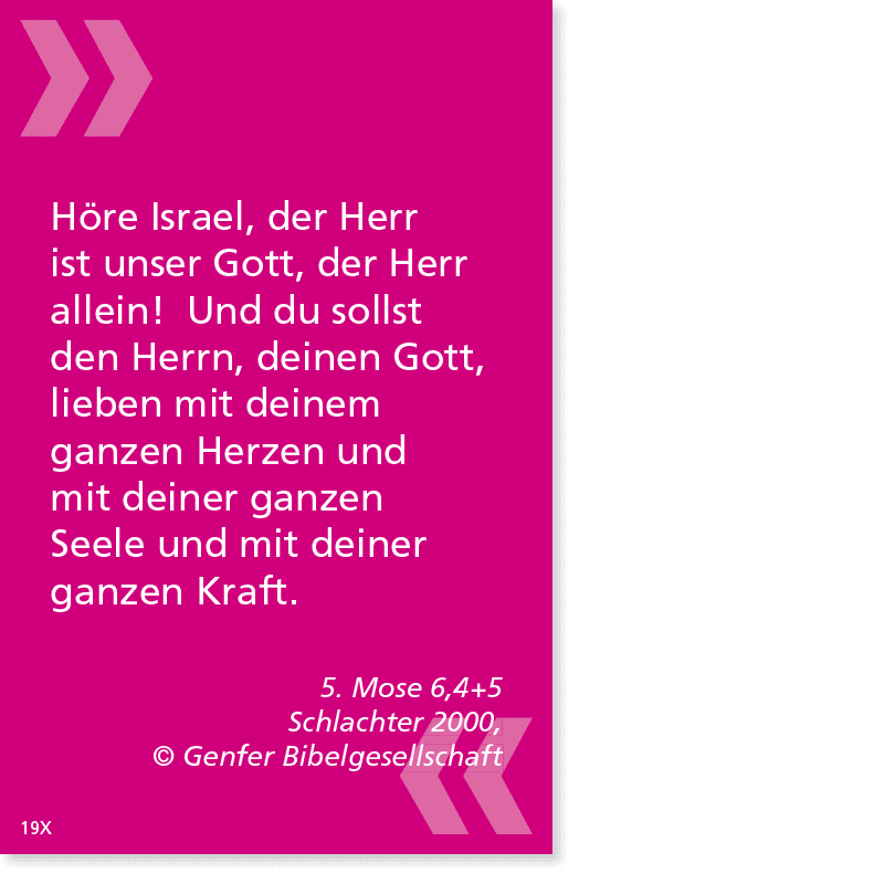 BibelCard ­– Bibelvers auf buntem Kärtchen