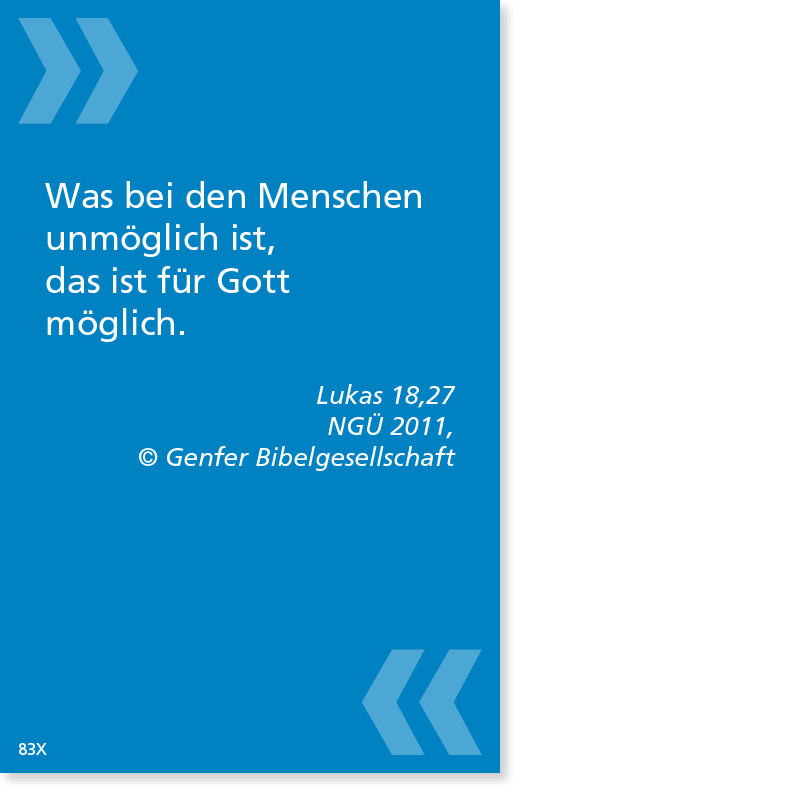 BibelCard ­– Bibelvers auf buntem Kärtchen