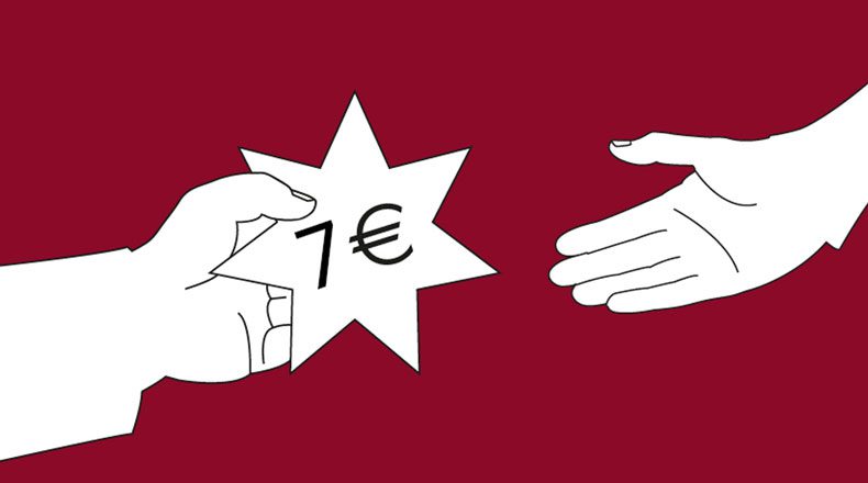 BibelStern Ablauf Schritt 2: Für jede Spende von 7 Euro einen 