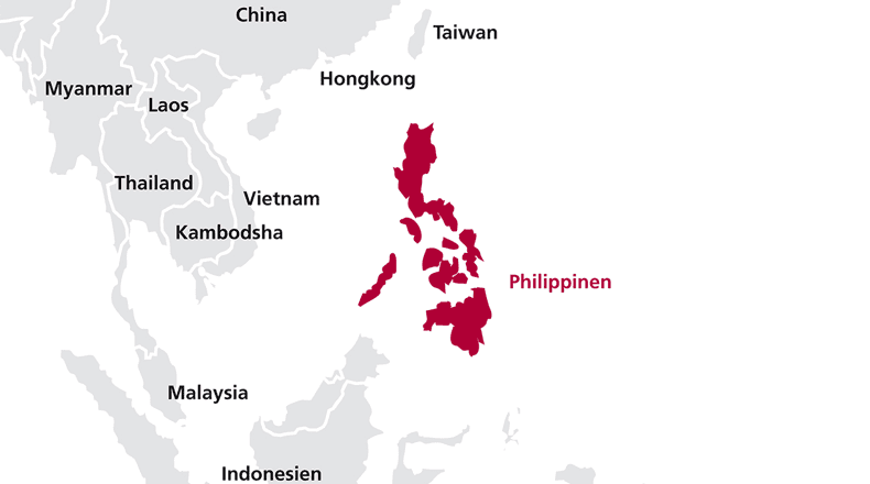 Weltkarte Philippinen